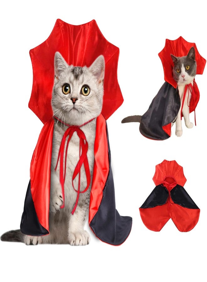Vellibring Halloween Pet Cape Costume - Vampire Cloak, Wizard Outfit, Witch Cosplay Apparel, Party Costumes for Small Medium Dogs and Cats - Pet Supplies Accessories - Image 1